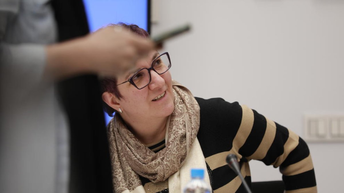 La consellera Cèlia Vendrell en una roda de premsa anterior