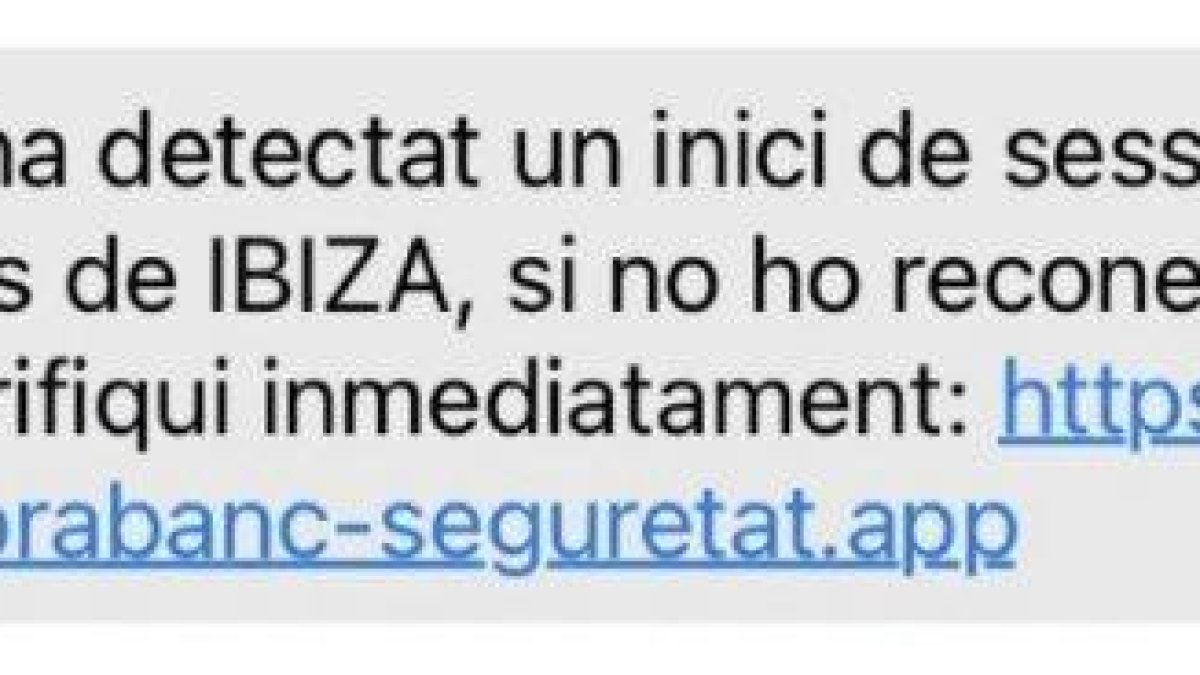 Missatge de phishing a Morabanc