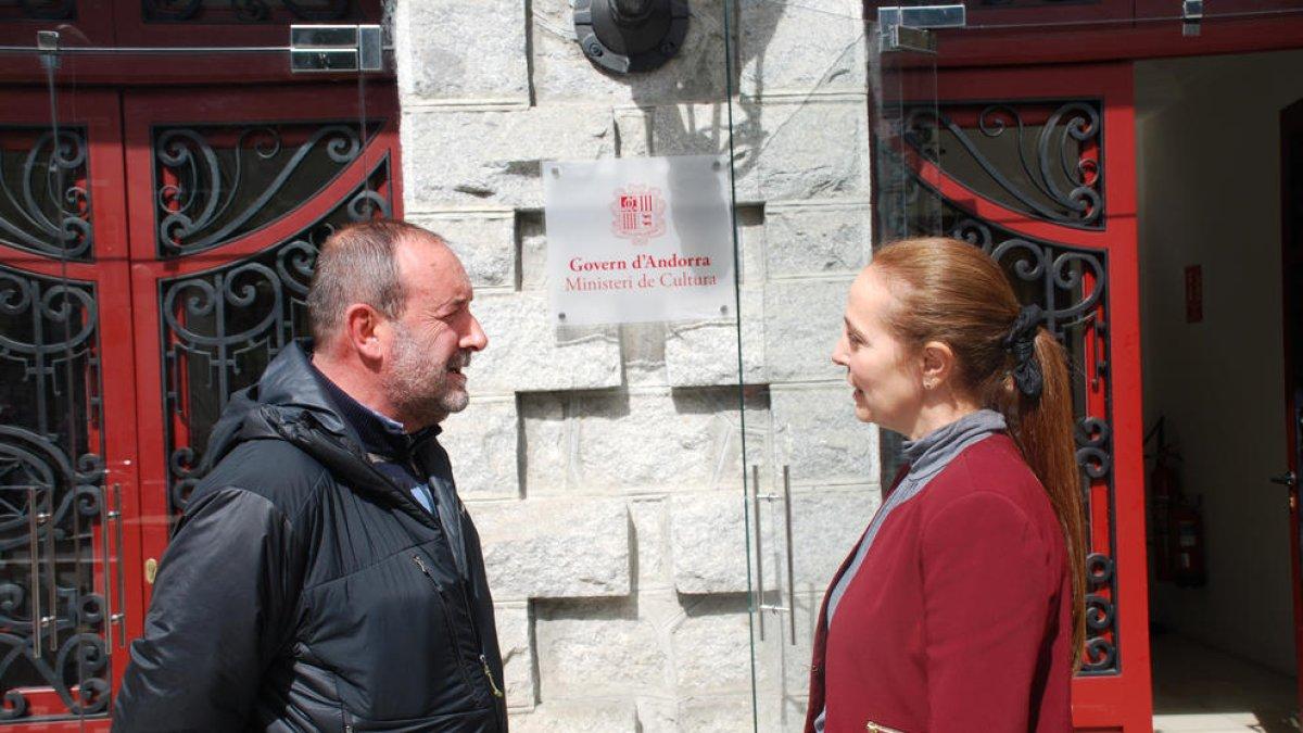 Maribel Lafoz i Jordi Troguet, ahir a Encamp.