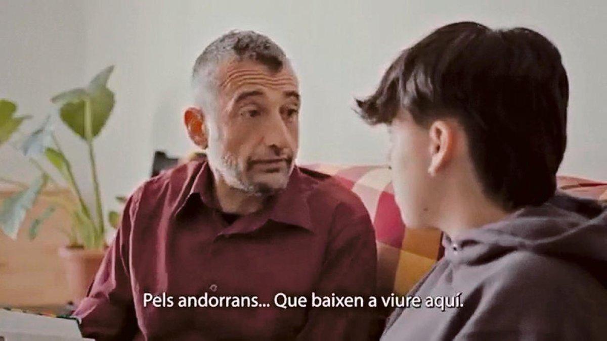 Un moment del vídeo de la CUP.