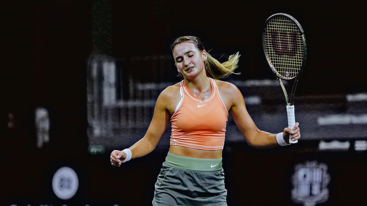 Jiménez Kasintseva, en un duel anterior.