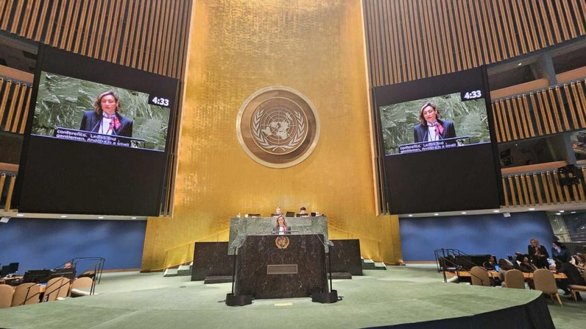 Sílvia Ferrer a la conferència de la ONU sobre l'aigua a Nova York