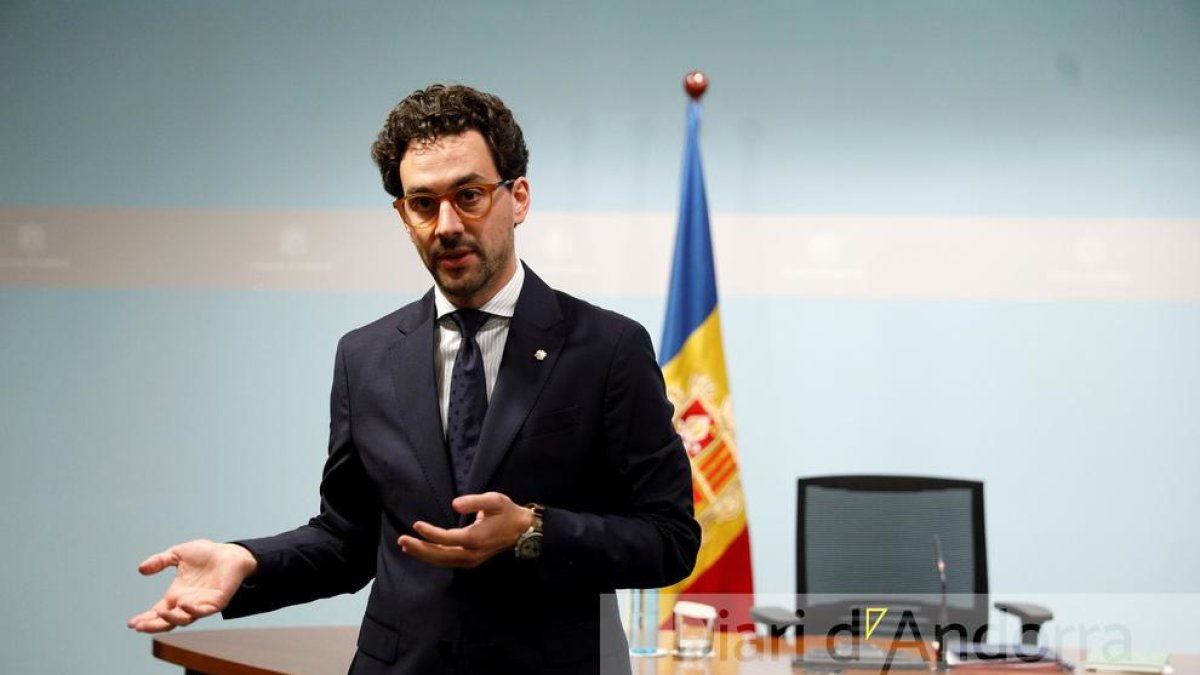 Guillem Casal ha exercit avui per primera vegada com a ministre Portaveu en la roda de premsa de consell de ministres