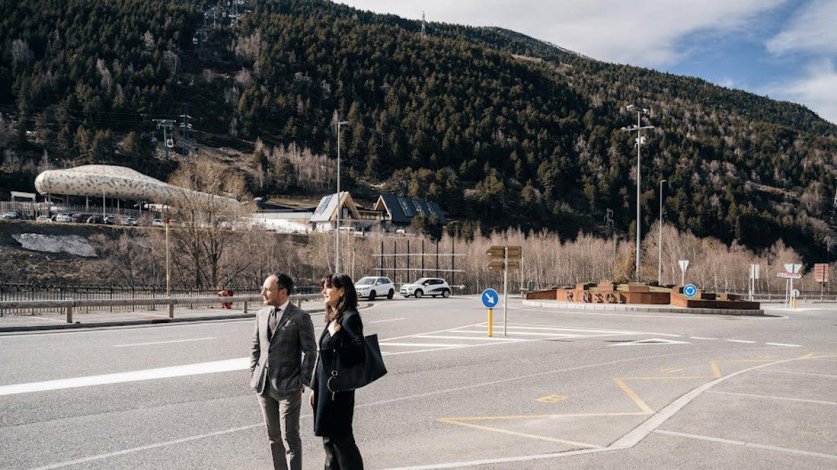 Espot i Bonell a l'acte de DA, ahir.