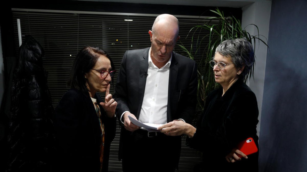 Quim Miró, minuts abans de començar el debat d'ahir a Andorra Televisió.