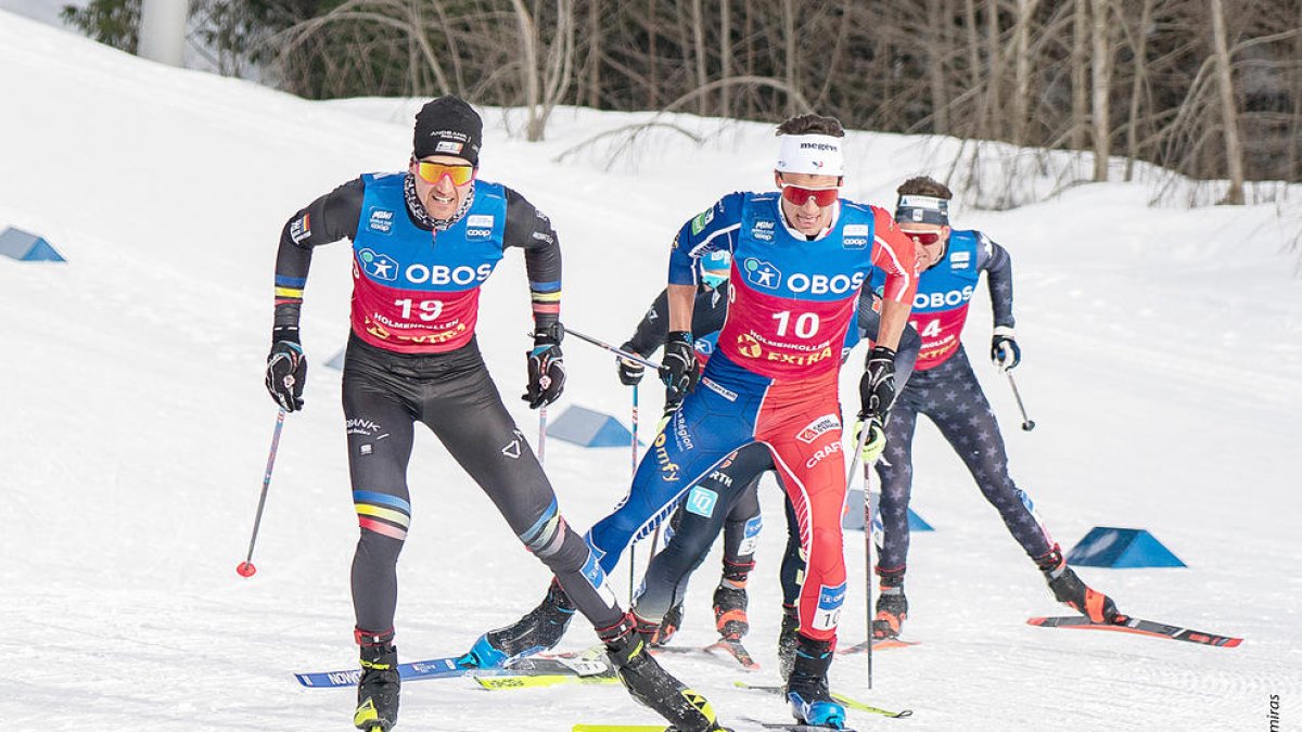 Irineu Esteve durant la prova dels 50 km a Oslo.