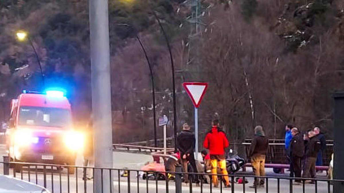 El moment de l'incident.