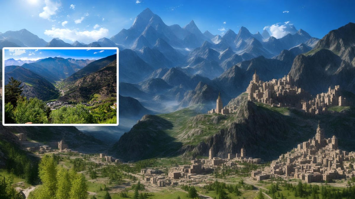 La IA visualitza Ordino l'any 2050.