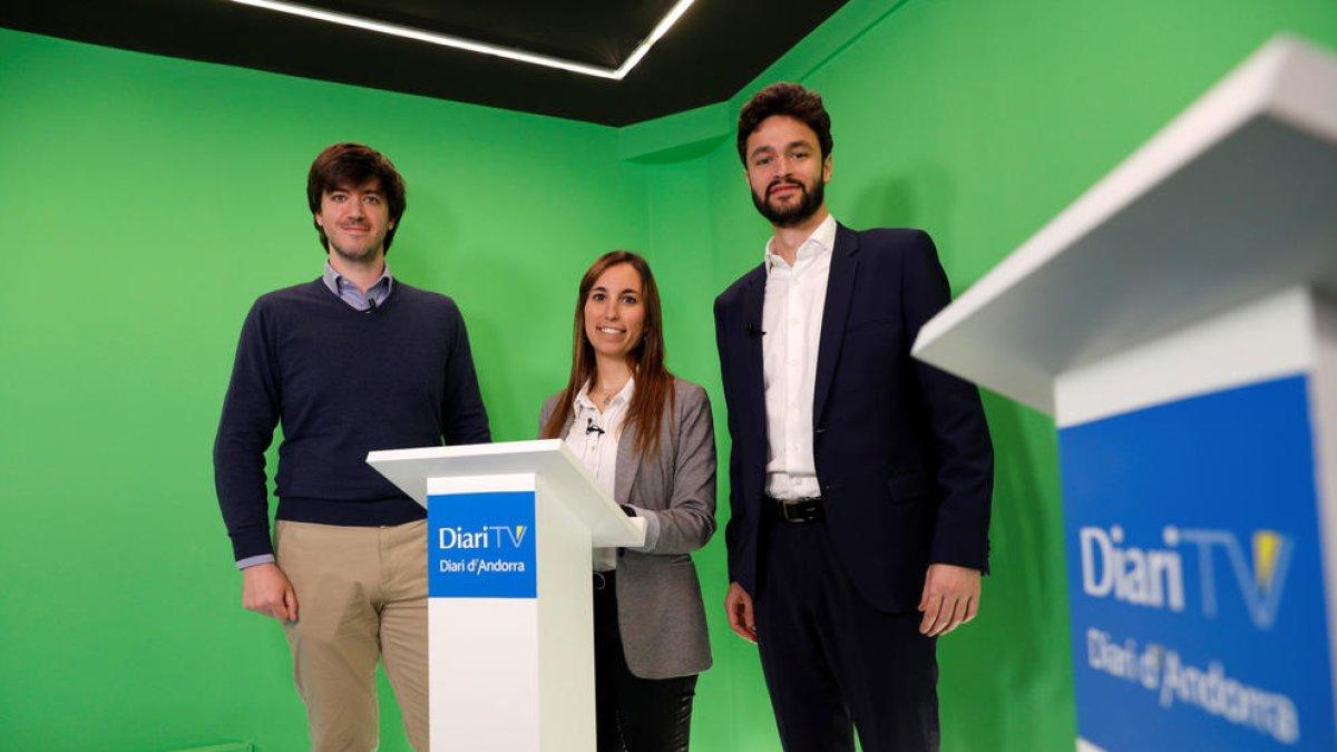 Escalé i Enseñat, abans de l'inici del debat.