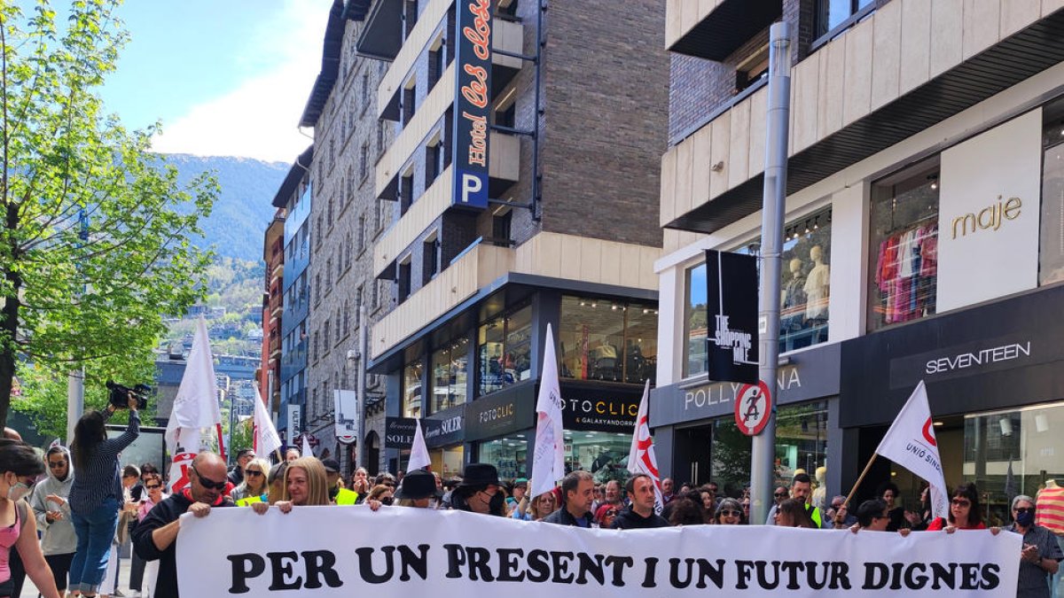 Manifestació de l'1 de maig de l'any passat, convocada per l'USdA.