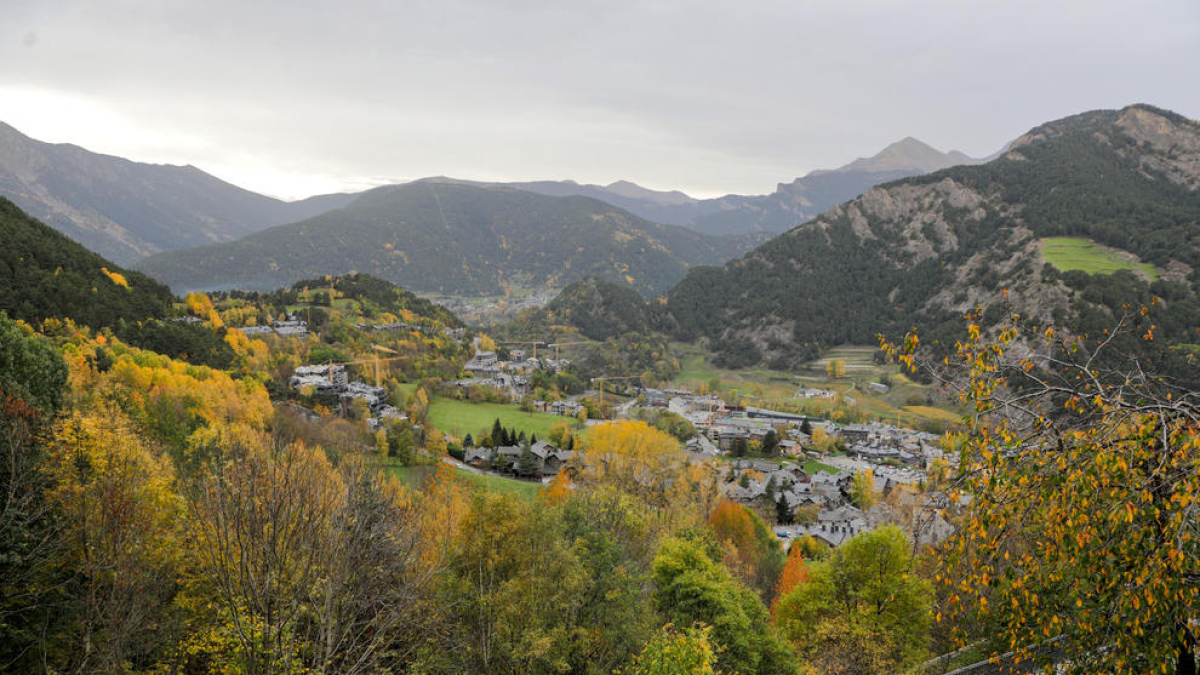 Vista general del poble d'Ordino.