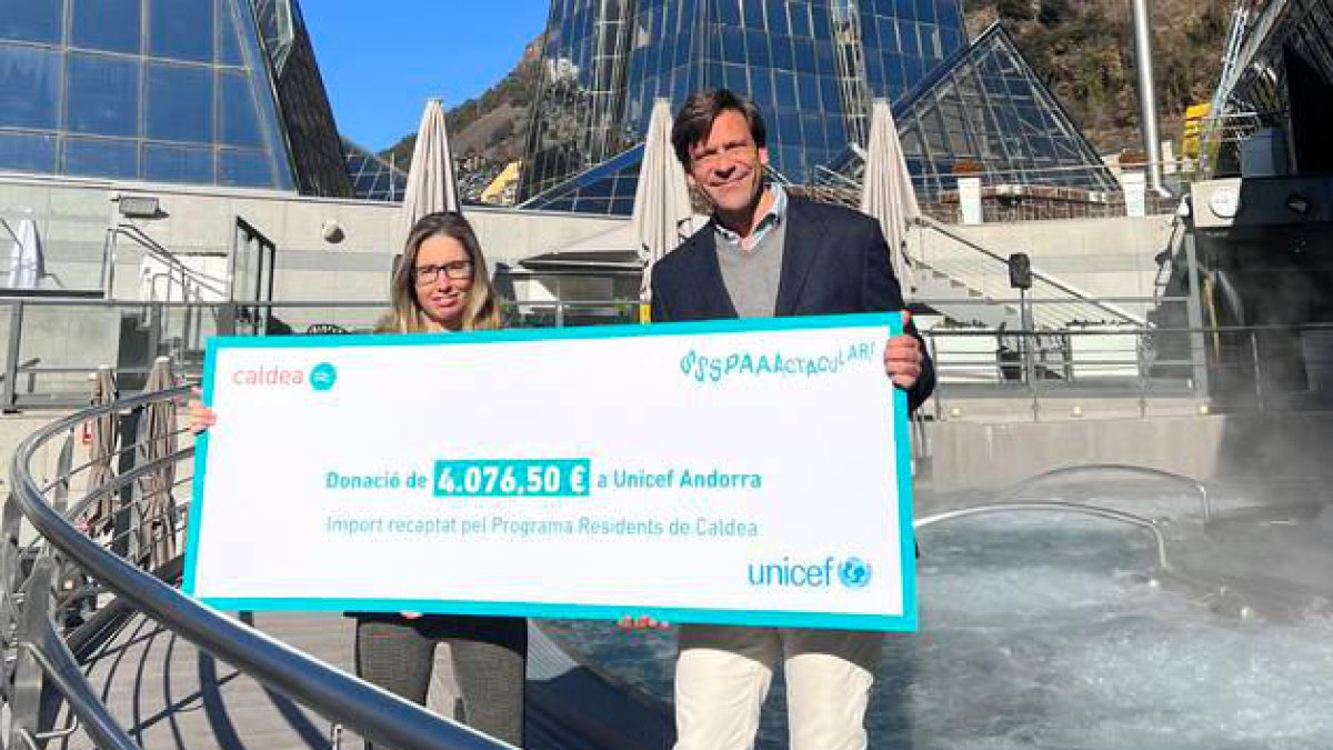 Caldea dona 4.000 euros a Unicef Andorra