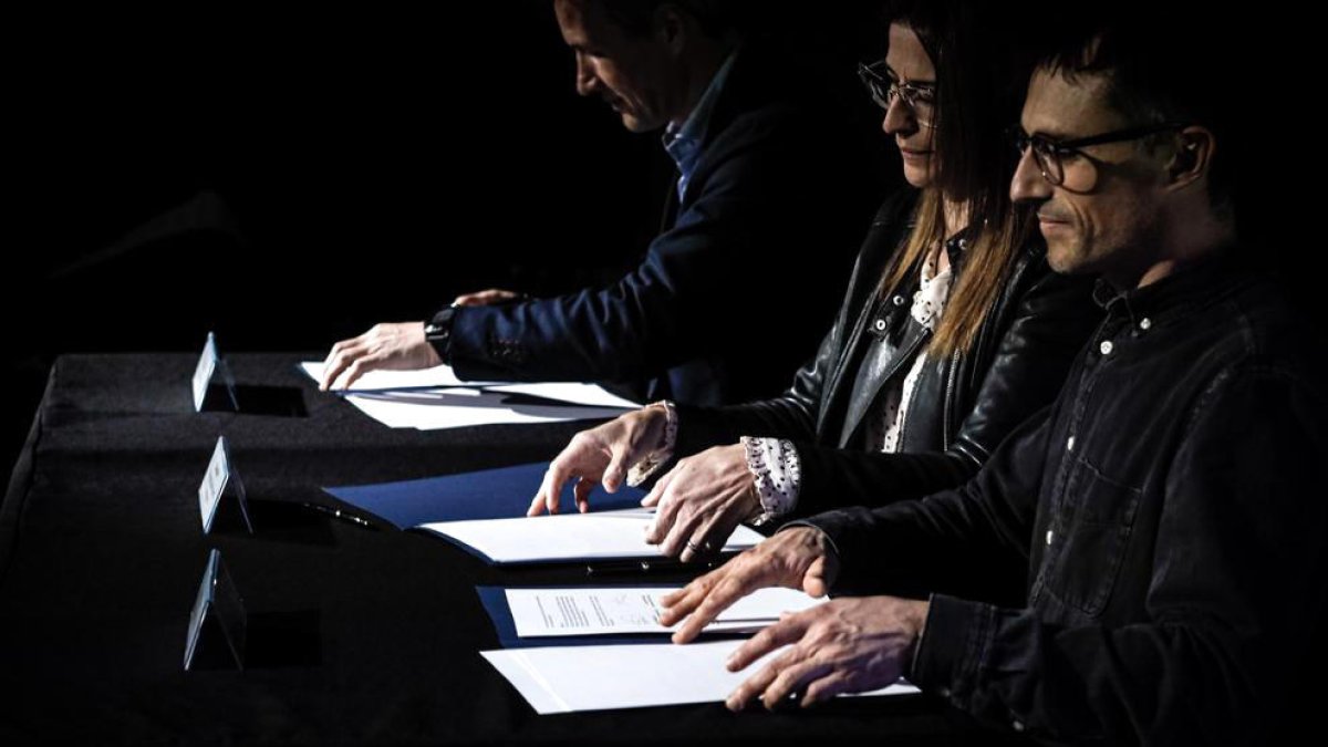 Signatura del conveni de subvenció al festival Ull Nu.