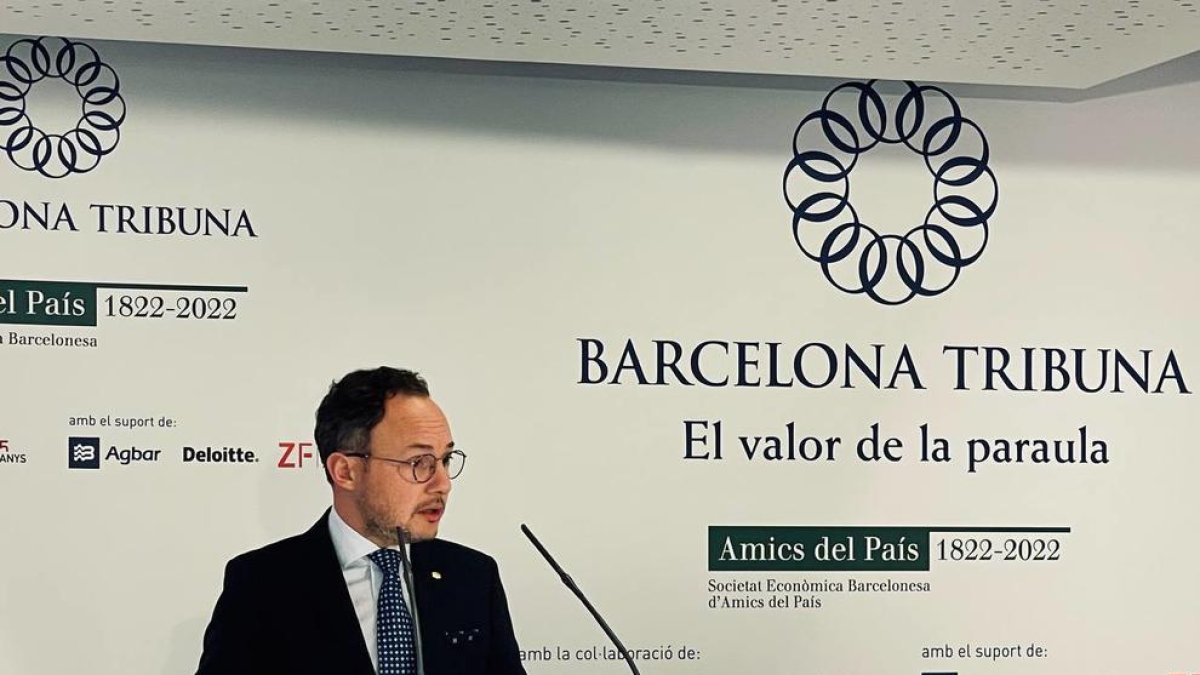 Espot durant el seu discurs al fòrum Barcelona Tribuna