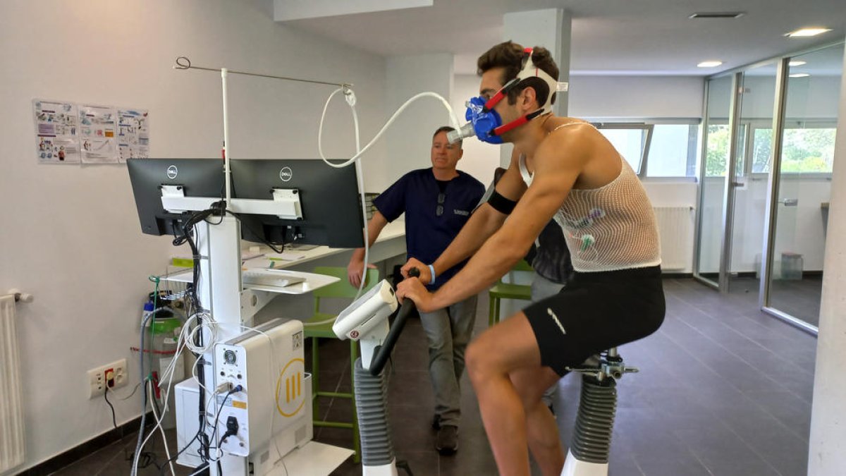 Prova d'esforç al Centre de Tecnificació Esportiva d'Ordino.