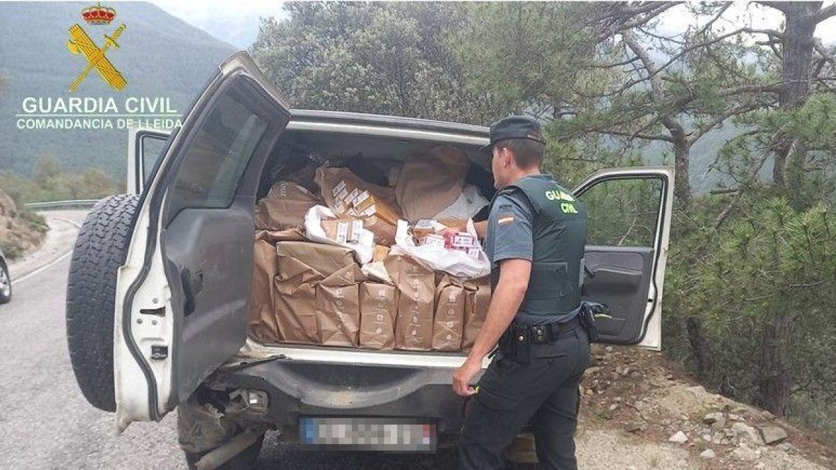 Els paquets de tabac comissats el passat diumenge