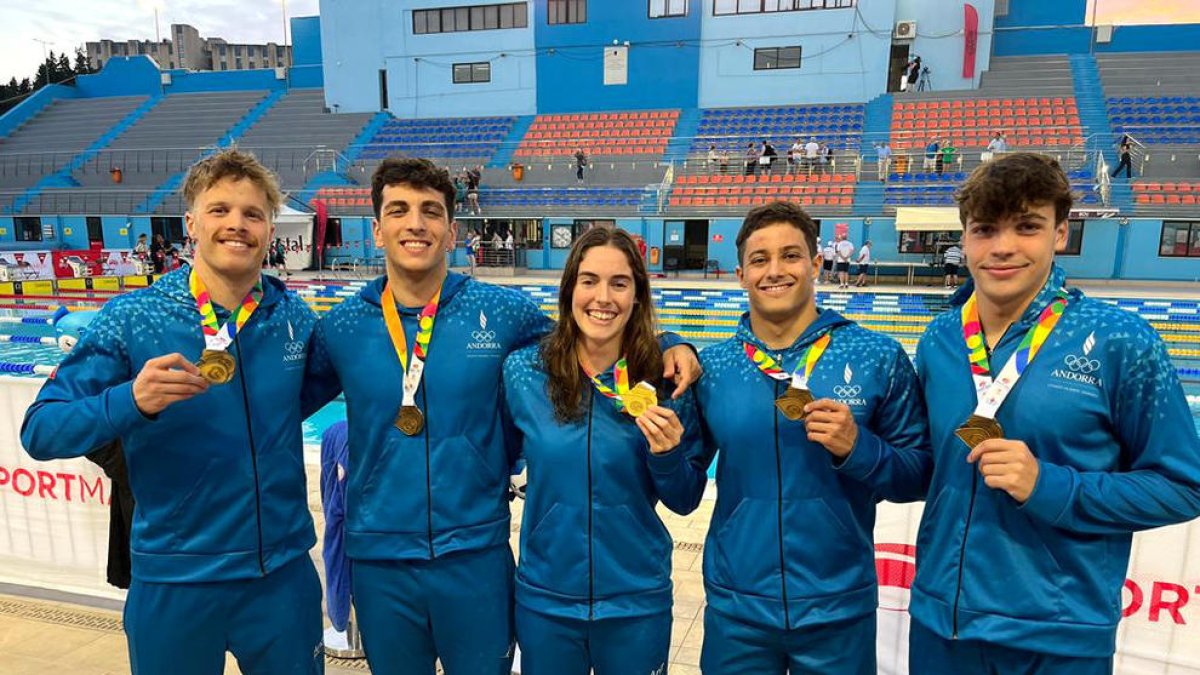 El bronze del relleu 4x100 i l'or de Nàdia Tudó van ser les primeres medalles d'Andorra a la piscina.