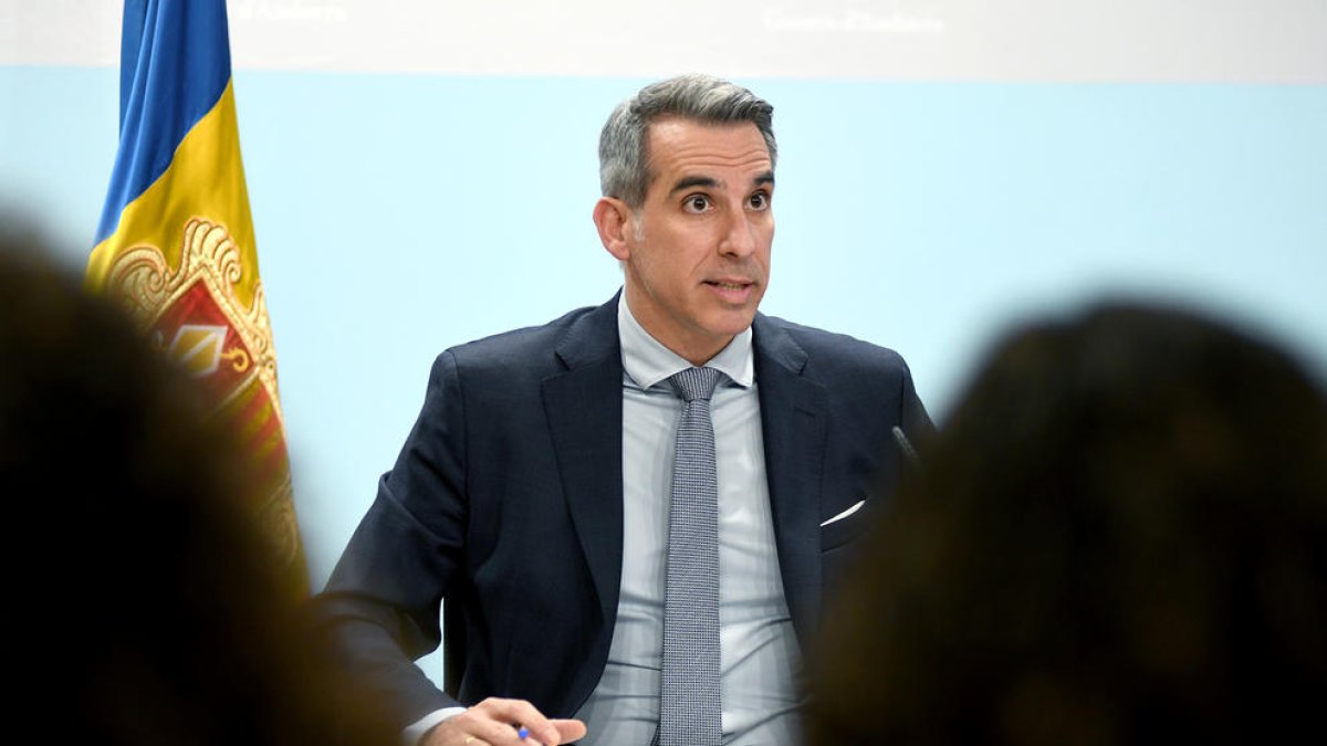 El ministre portaveu en funcions, Cesar Marquina, ahir.