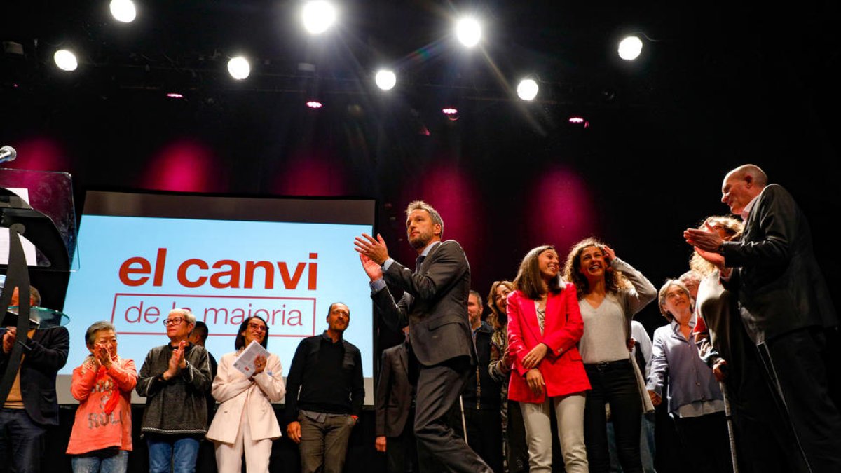 L'acte final de campanya de PS SDP +, ahir.