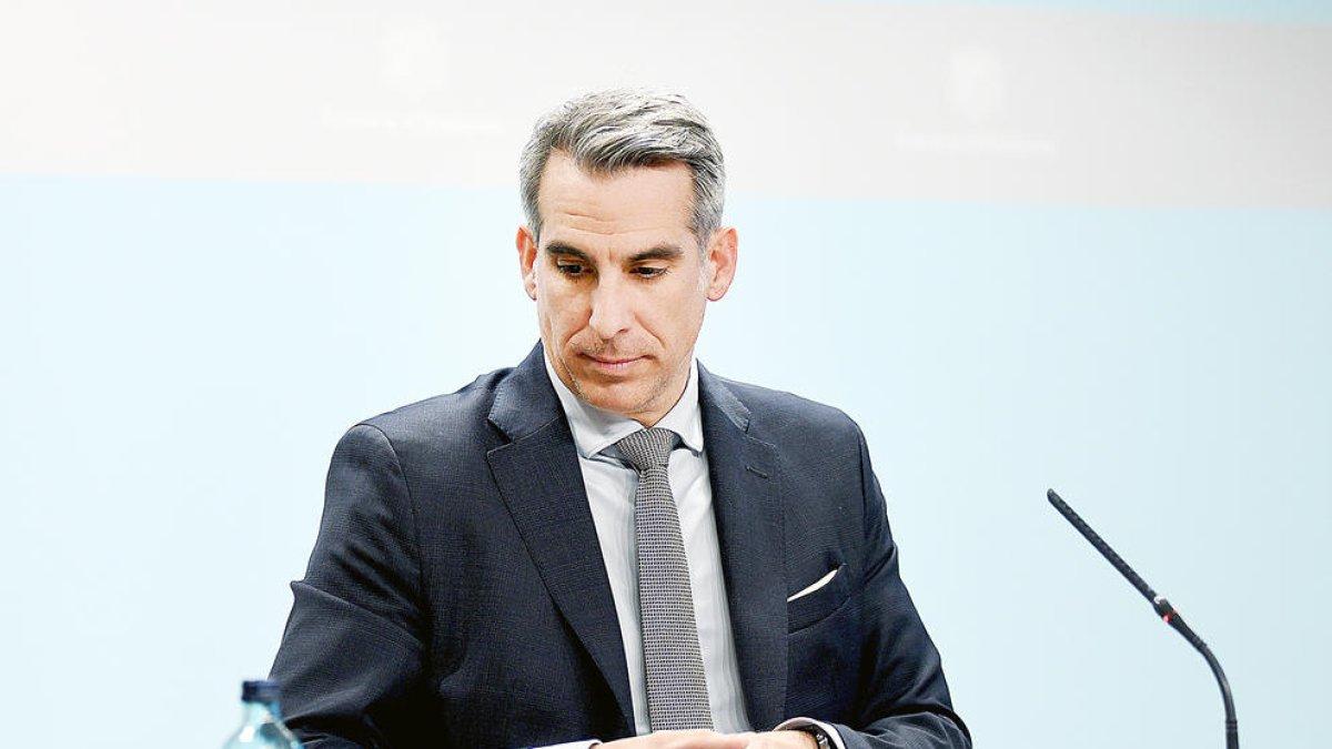 El ministre portaveu i de Finances, Cesar Marquina.