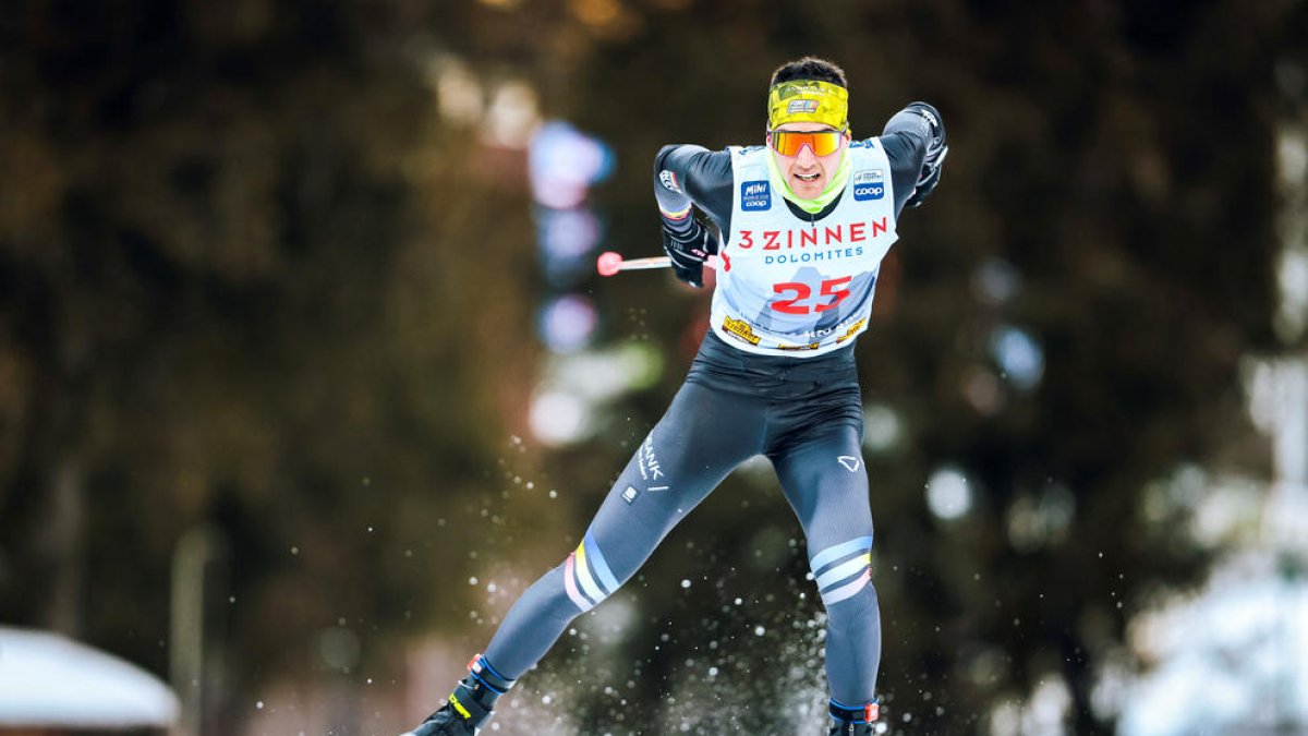 Irineu Esteve, en un moment de la prova d'ahir.