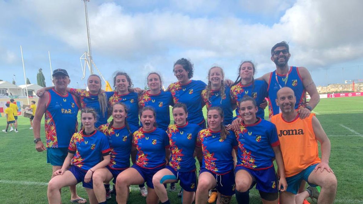 L'equip femení de rugbi de set.