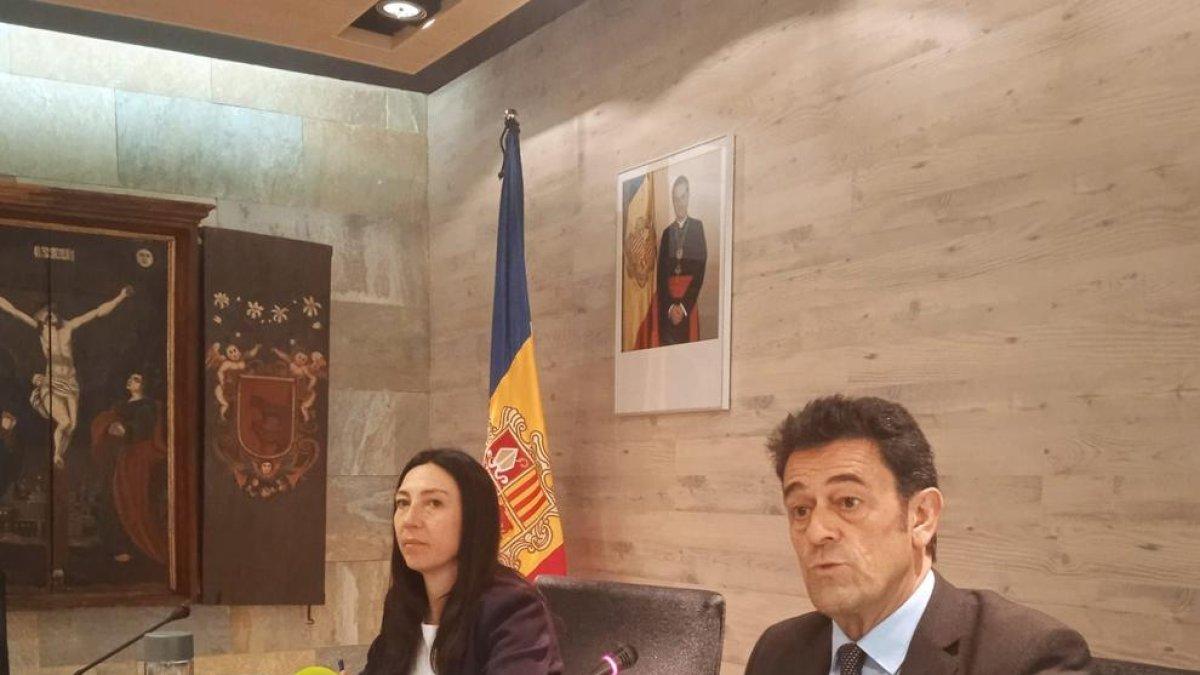 Josep Àngel Mortés i Eva Choy avui després del comú d'Ordino