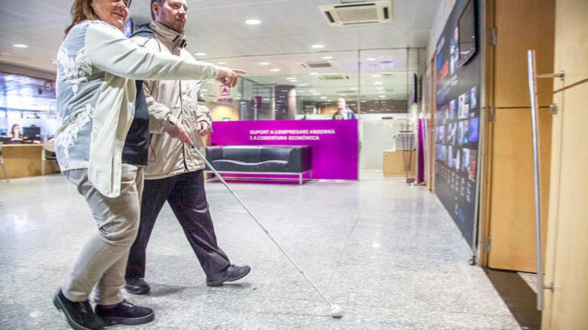 Una persona usuària de l'Institut Guttmann.