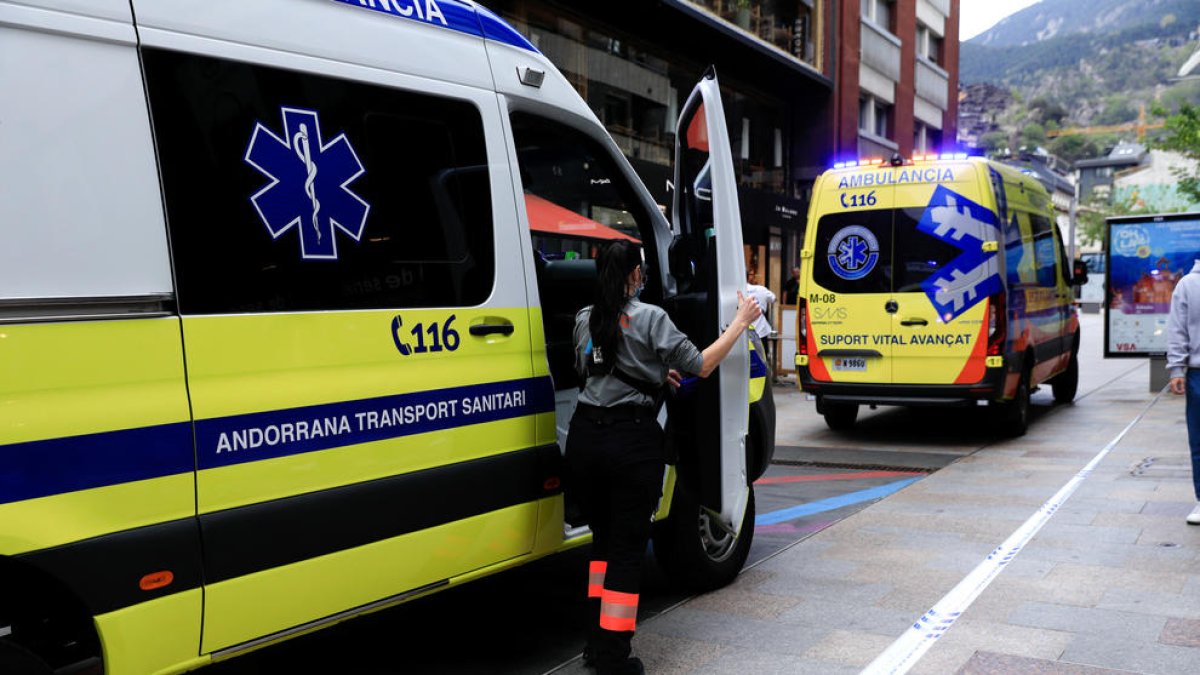 Un vehicle de la UTE que treballa per al SAAS.