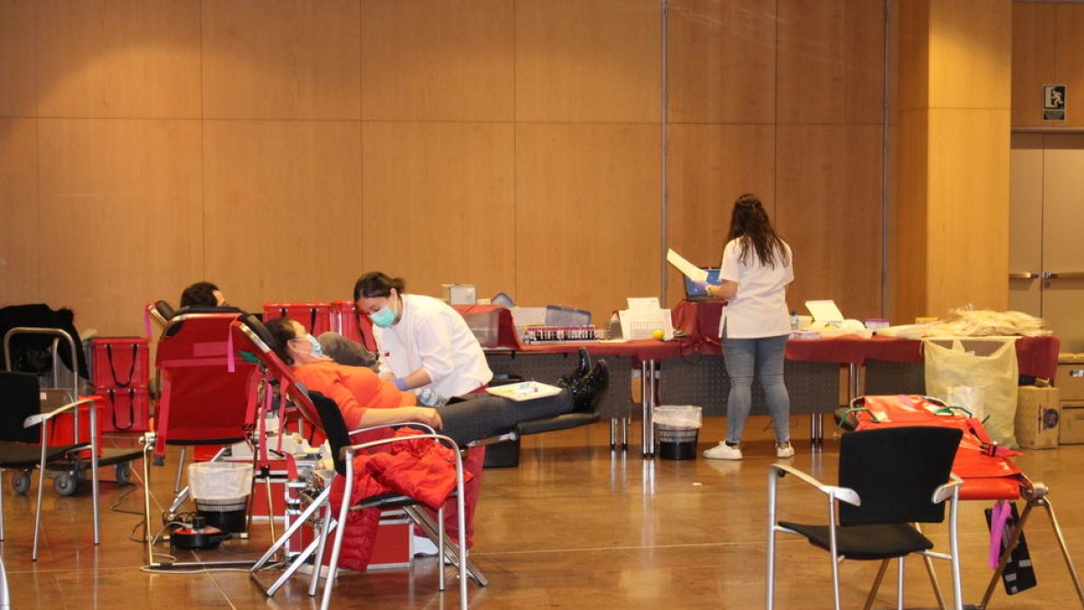 El Centre de Congressos d'Andorra la Vella en la campanya de donació de sang