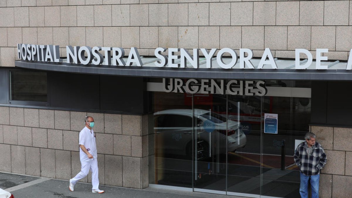 L'entrada al servei d'urgències de l'hospital.