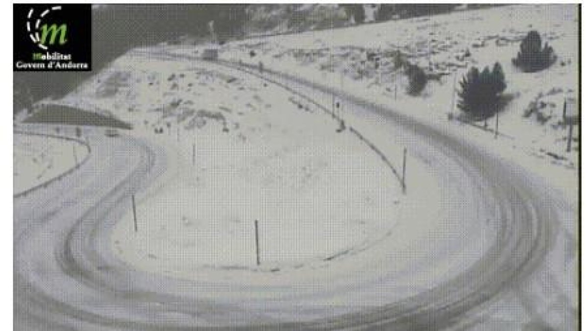 Nevada a la General 2 a l'alçada del refugi d'Envalira