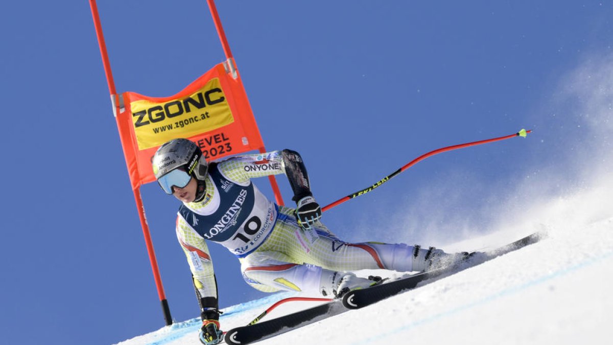 Cande Moreno, al supergegant de la combinada alpina celebrat dilluns.