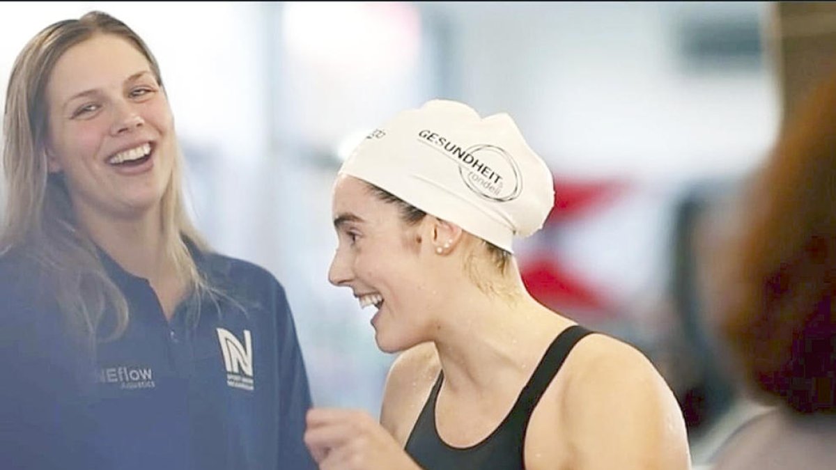 Nadià Tudó, a la dreta, a la Lliga Alemanya.