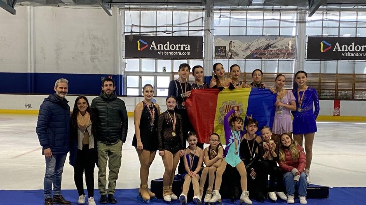 Els patinadors de l'Andorra Club Gel al campionat nacional