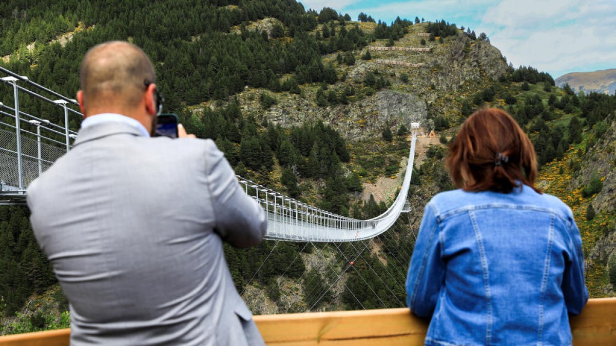 El pont tibetà de la Vall del Riu de Canillo.