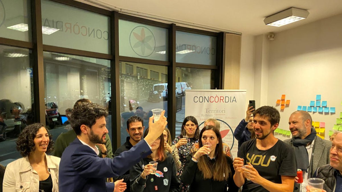 Cerni Escalé celebra els resultats electorals