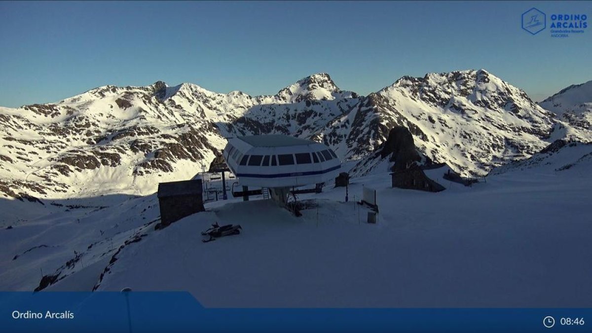 Neu aquest matí a Ordino Arcalís