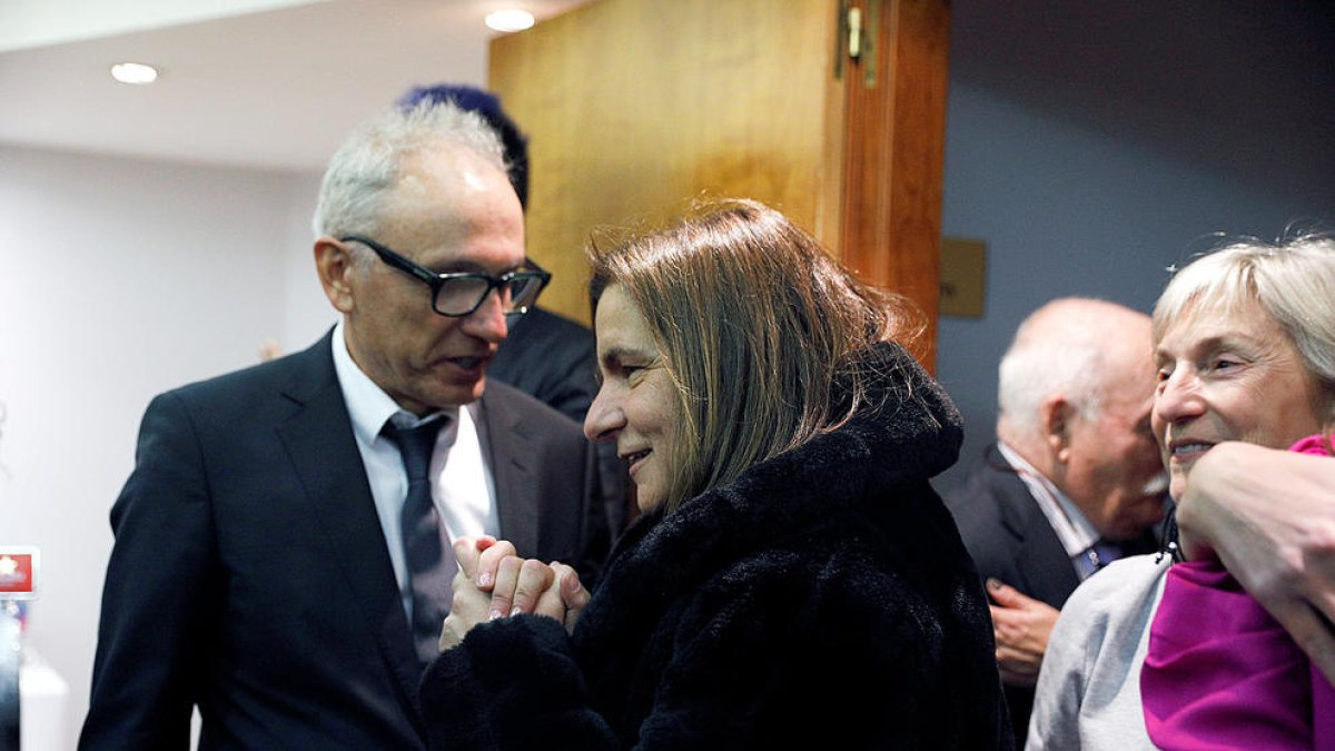 Marín celebra el triomf a Escaldes-Engordany.