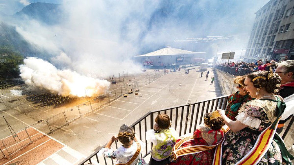 Mascletà en una edició anterior de la festa.