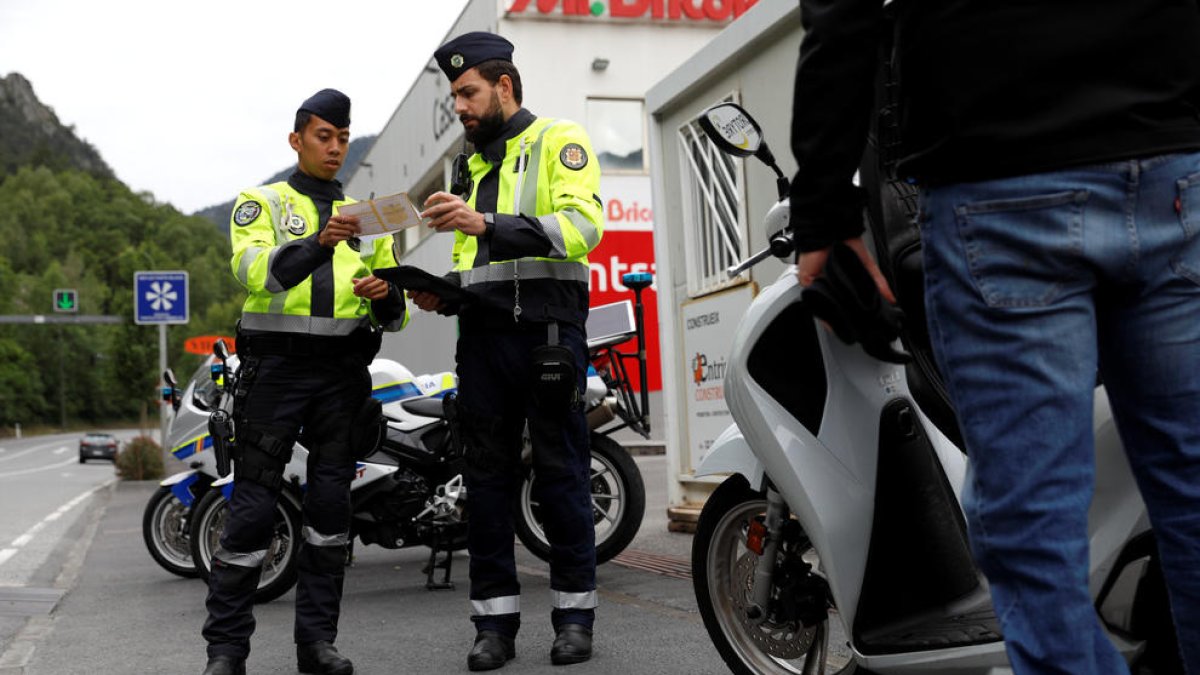Els controls d'ahir de la policia.