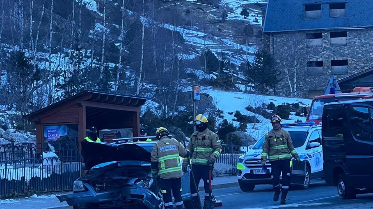El cotxe accidentat aquest matí a Incles