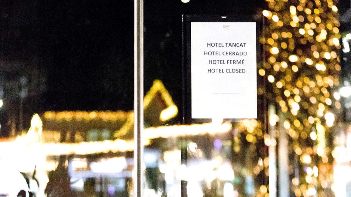 Un hotel tancat durant la pandèmia.