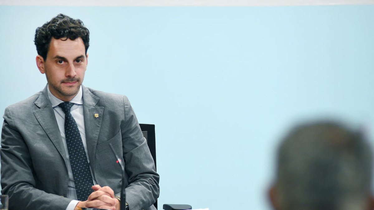 El ministre Casal avui en la roda de premsa del consell de ministres