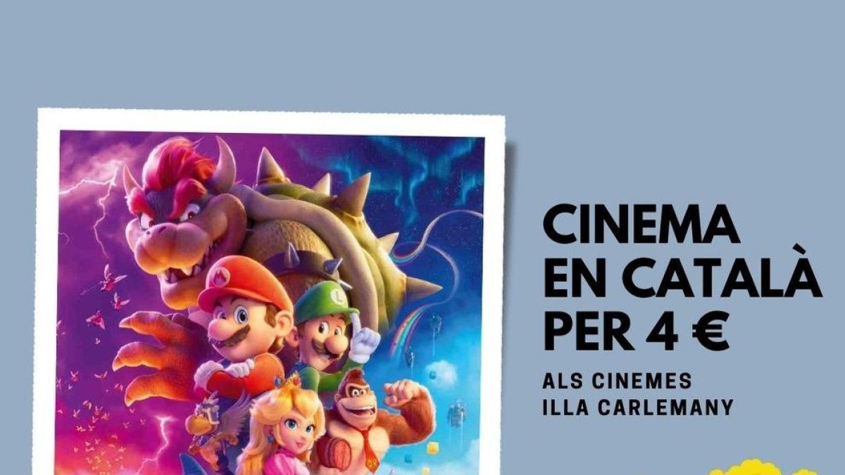 Projecció de Super Mario Bros. La pel·lícula