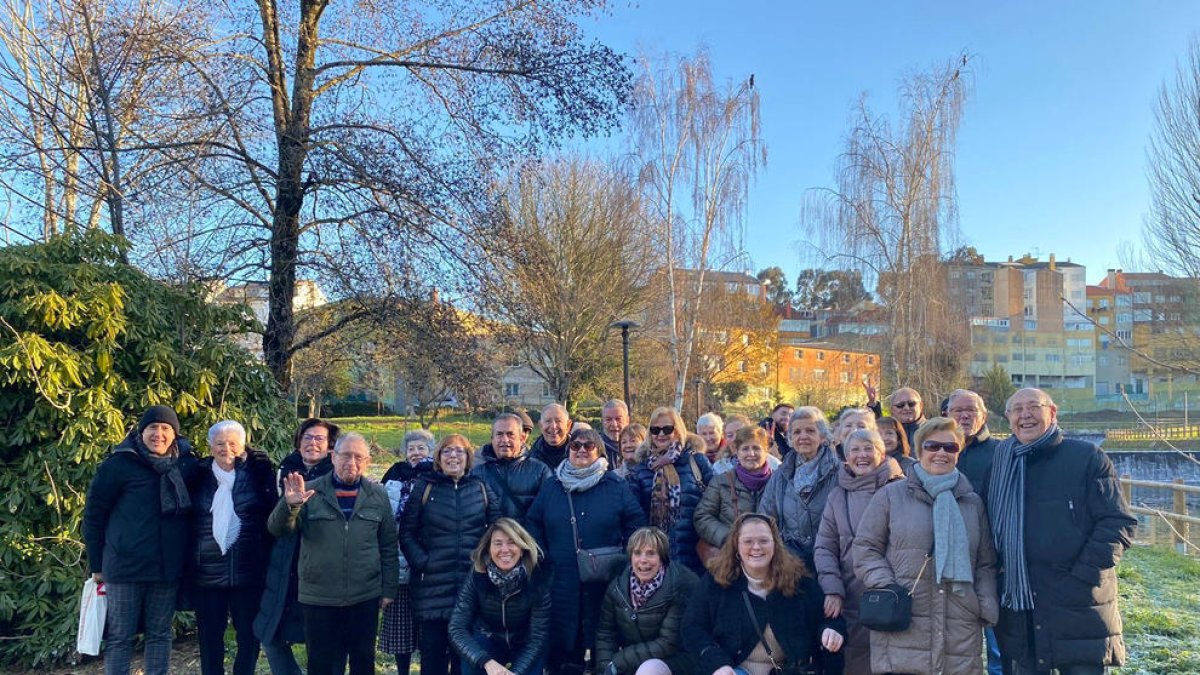 El grup de gent gran d'Escaldes a Lalín.