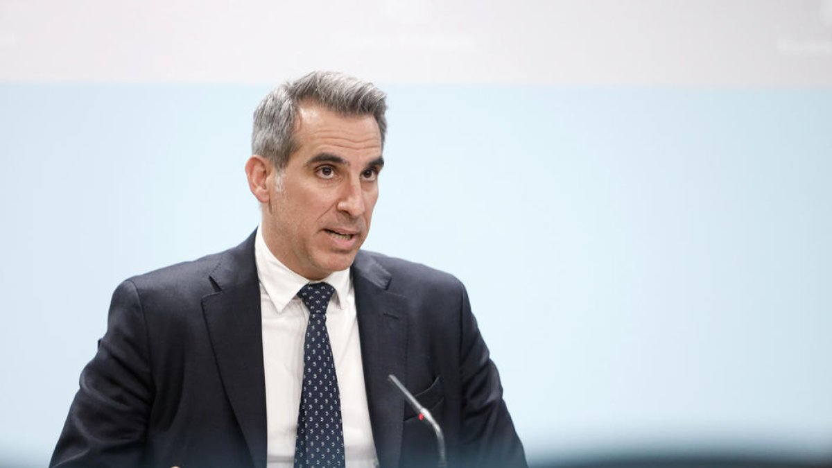 El ministre de Finances i portaveu en funcions del Govern, Cesar Marquina.
