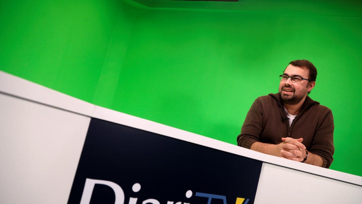 Lluís Ferreira al plató de Diari TV.