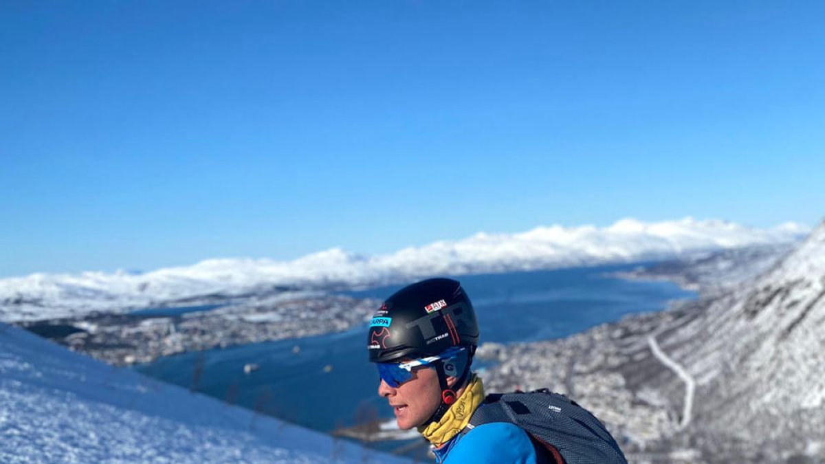 Oriol Olm, ahir entrenant al traçat de Tromsø.
