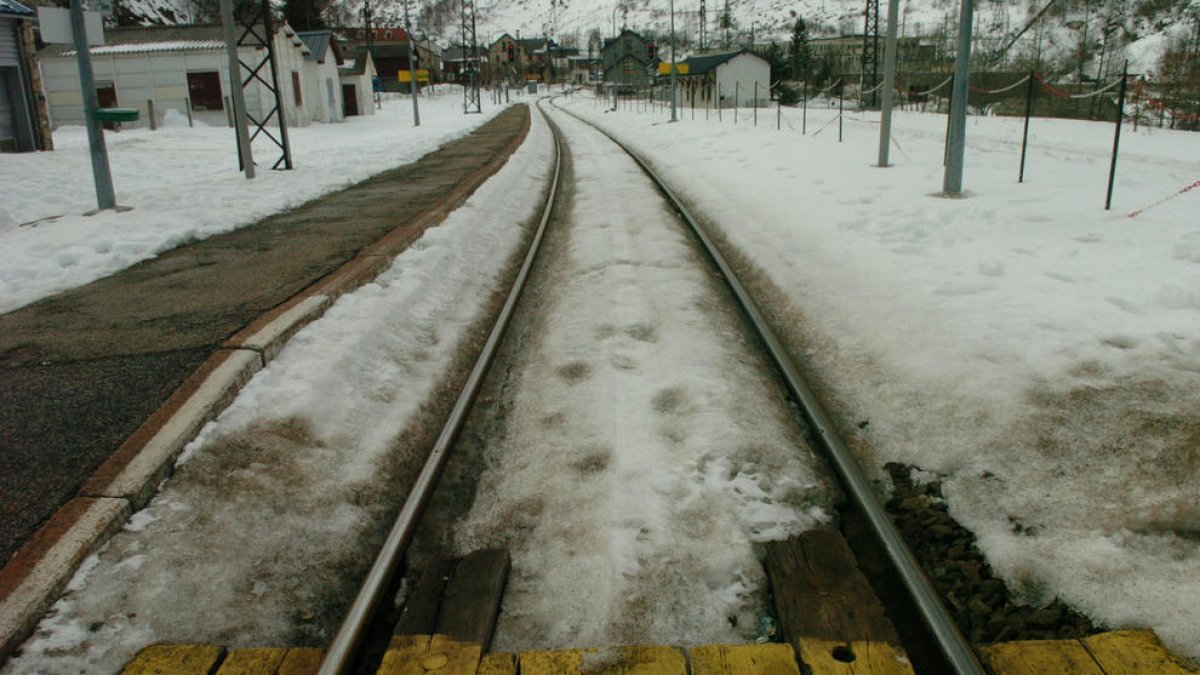 Via ferroviària a l'Ospitalet.